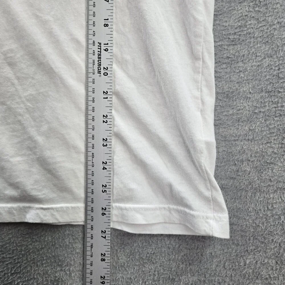 True Religion Men Shirt M White Graphic Skull Tour Short Sleeve Logo‎ Cotton Tee